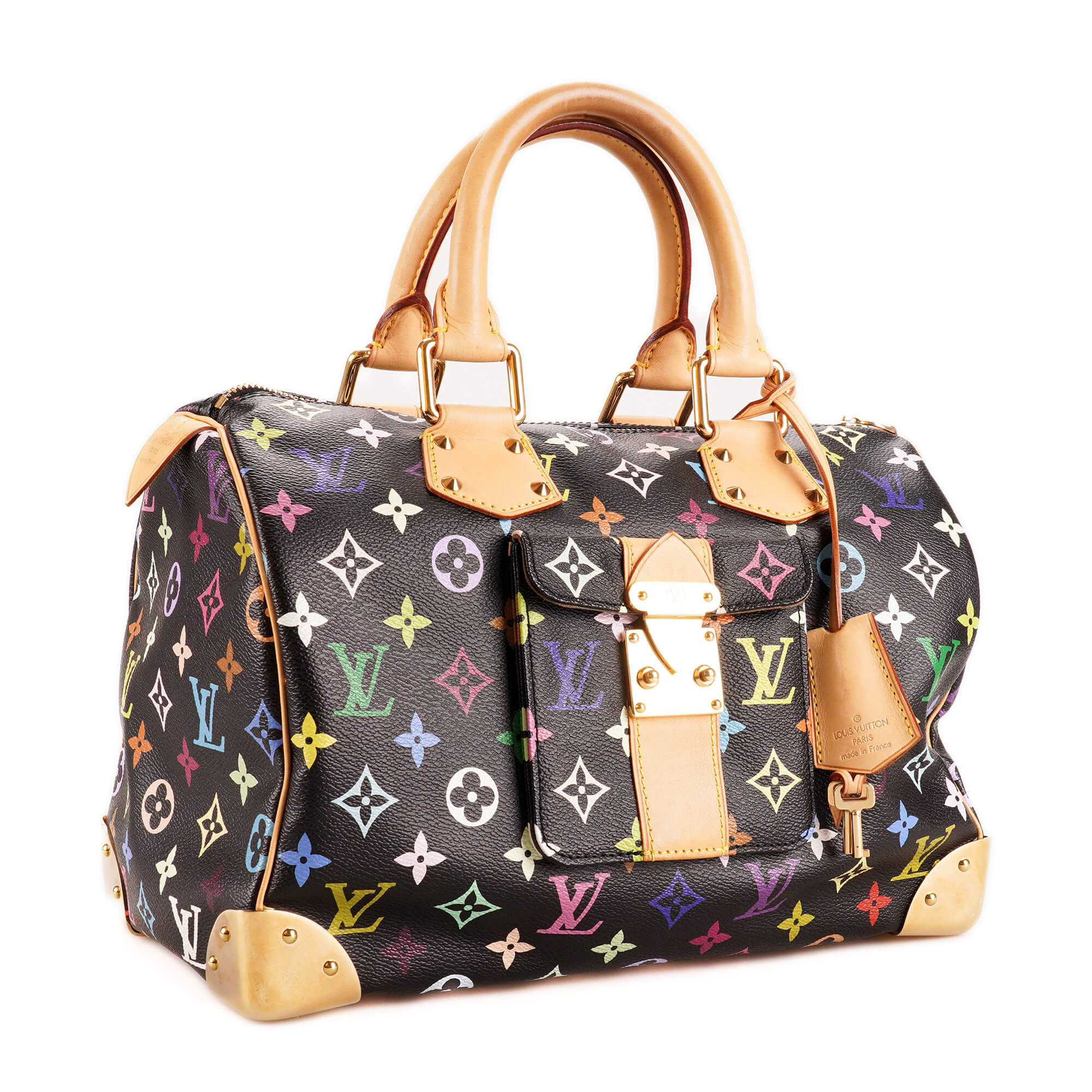 Louis Vuitton - Black Monogram Multicolor Canvas Speedy Bag II 